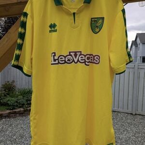 Norwich City 2017/2018 Home Football Shirt Soccer Jersey 4XL Errea